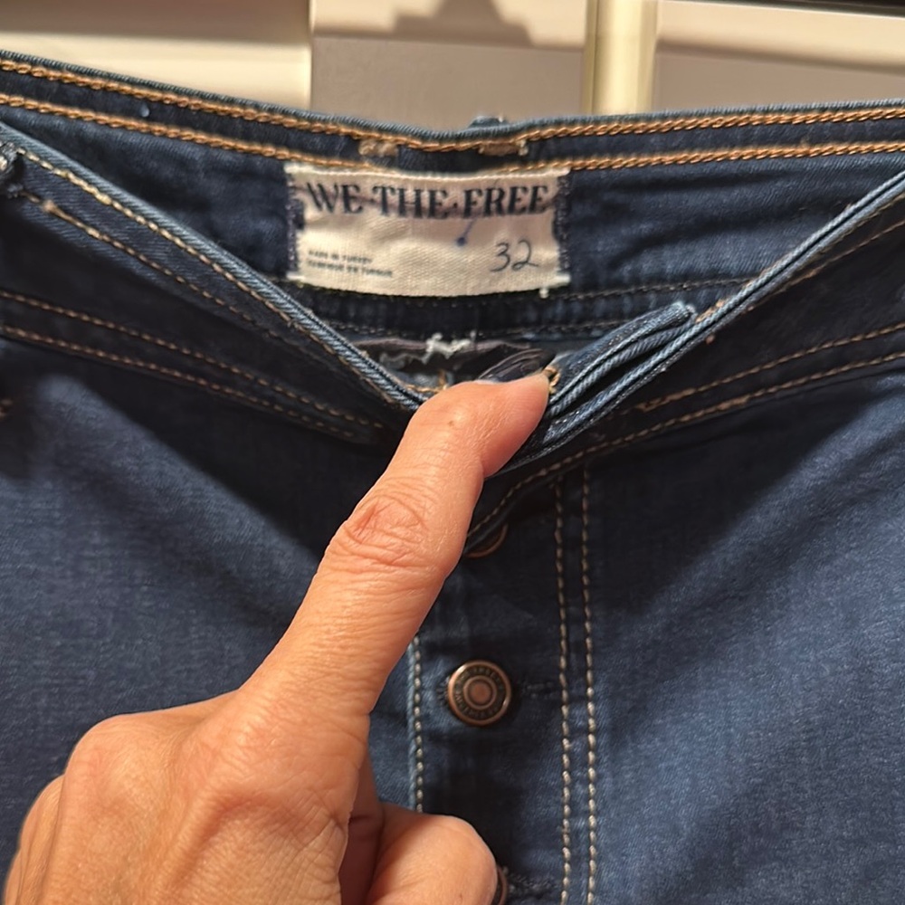 Free People Dark Blue Flare Jeans - Picture 2 of 4